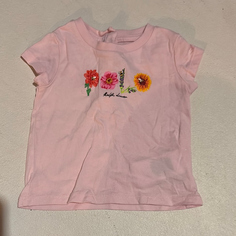 Ralph Lauren Pink Baby T-Shirt - 3 mo